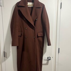 Nanushka Chocolate Brown Lana Coat